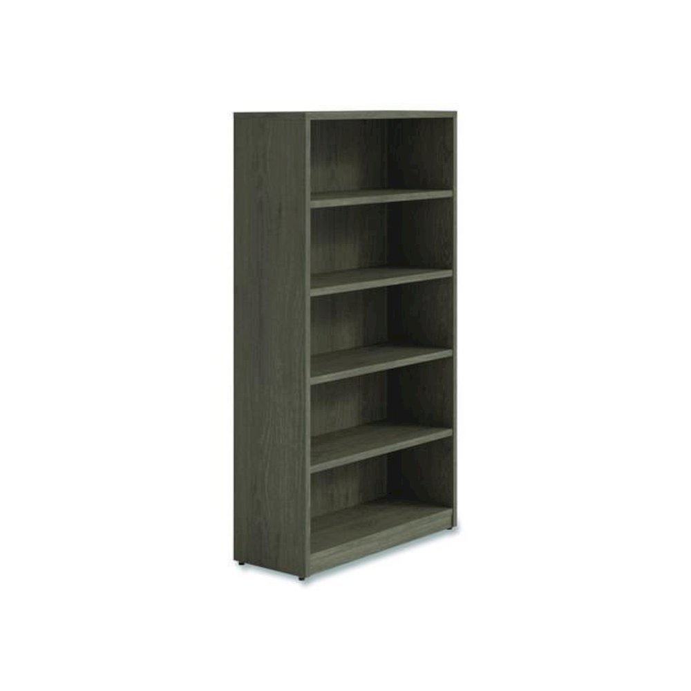 Alera Seville Bookcase, Five-Shelf, 36w x 14d x 65h, Walnut. Picture 1