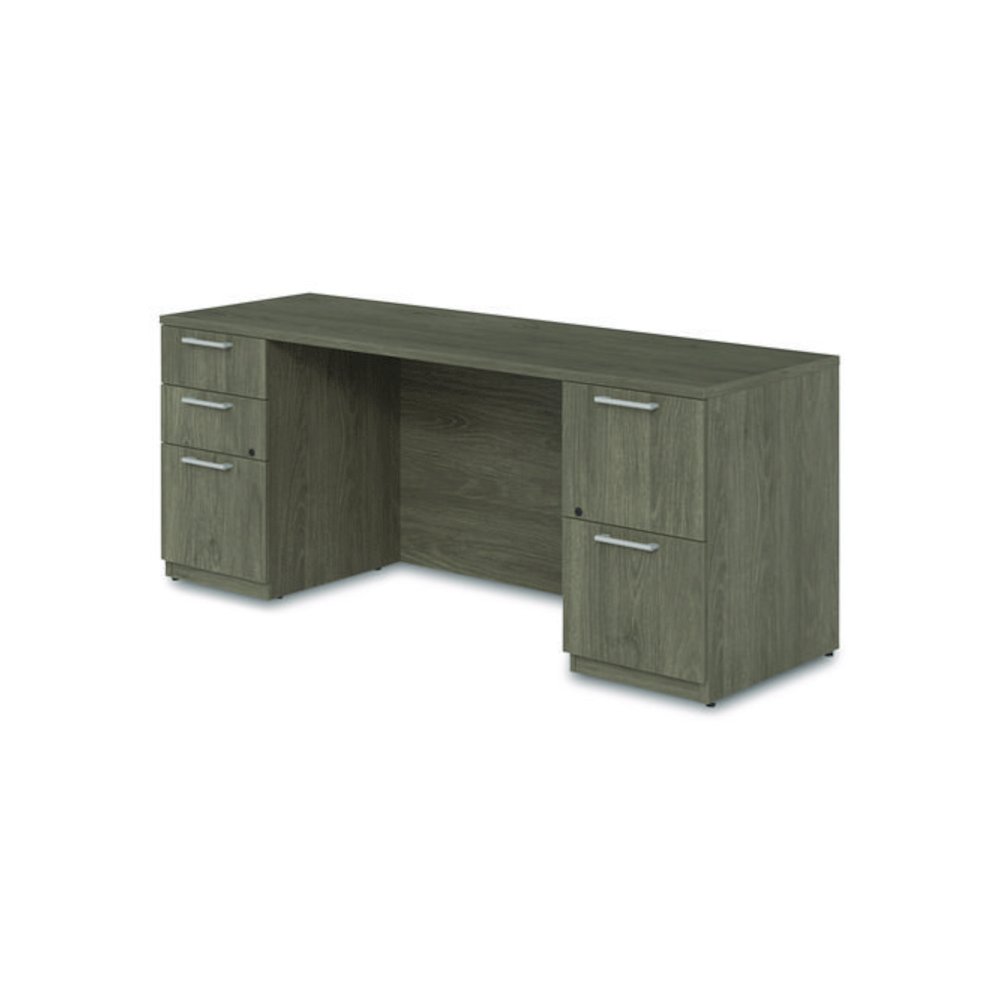 Alera Seville Series Double Pedestal Credenza, 72w x 24d x 29h, Walnut. Picture 4