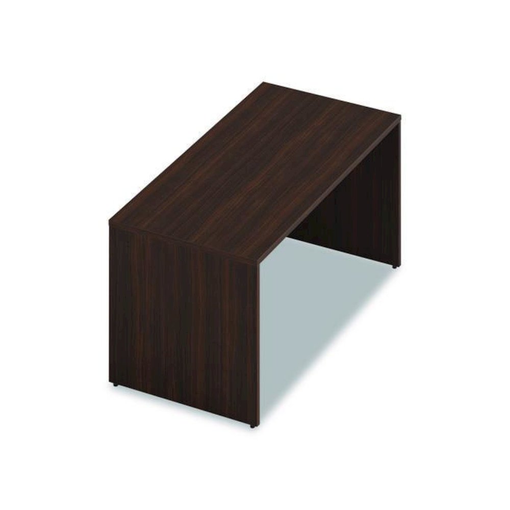 Alera Seville Series Desk Shell, 60" x 30" x 29", Mahogany. Picture 5