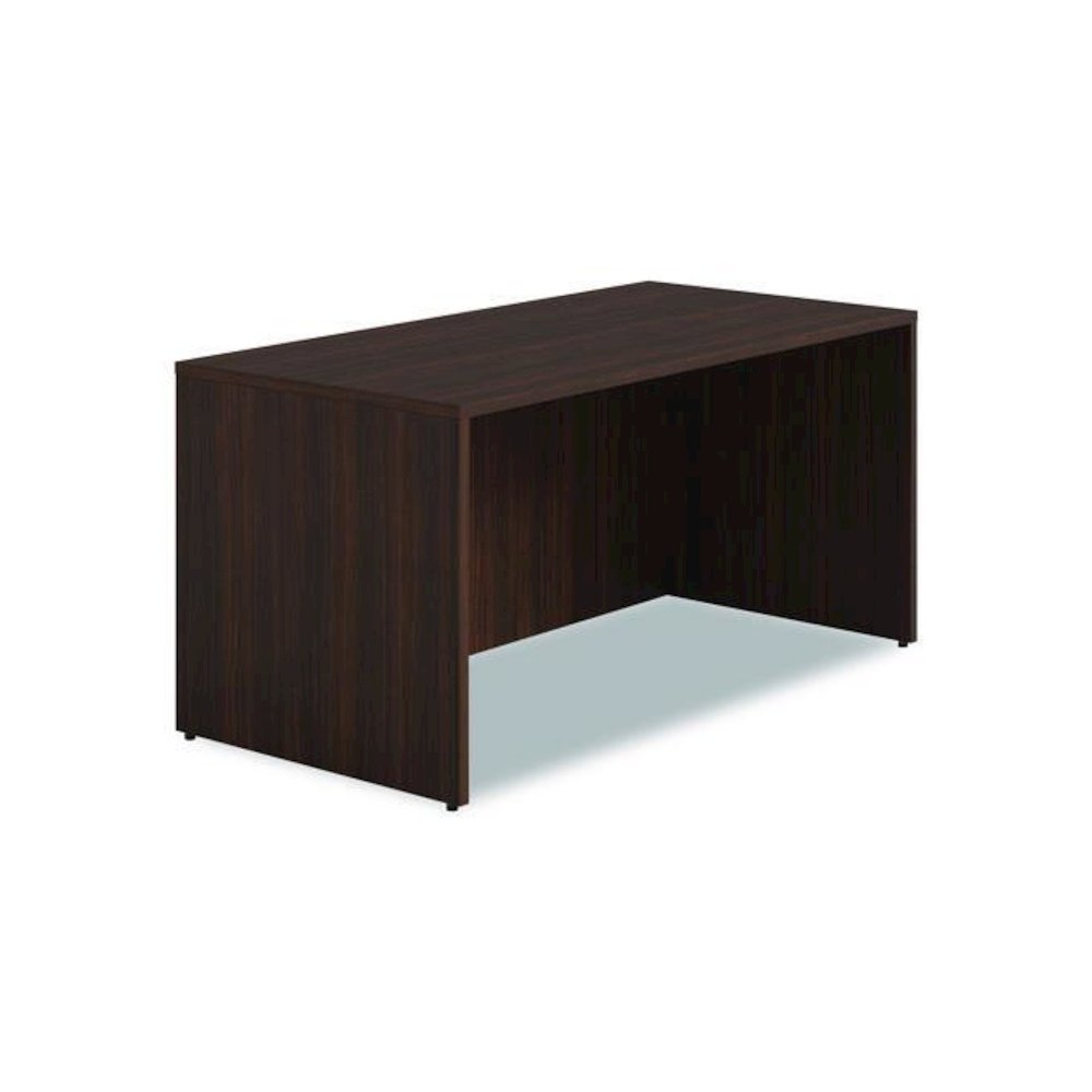 Alera Seville Series Desk Shell, 60" x 30" x 29", Mahogany. Picture 1