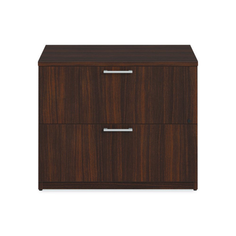Alera Seville Series Lateral File Cabinet, 2 Legal-Size File Drawers, Mahogany, 36" x 24" x 29". Picture 3