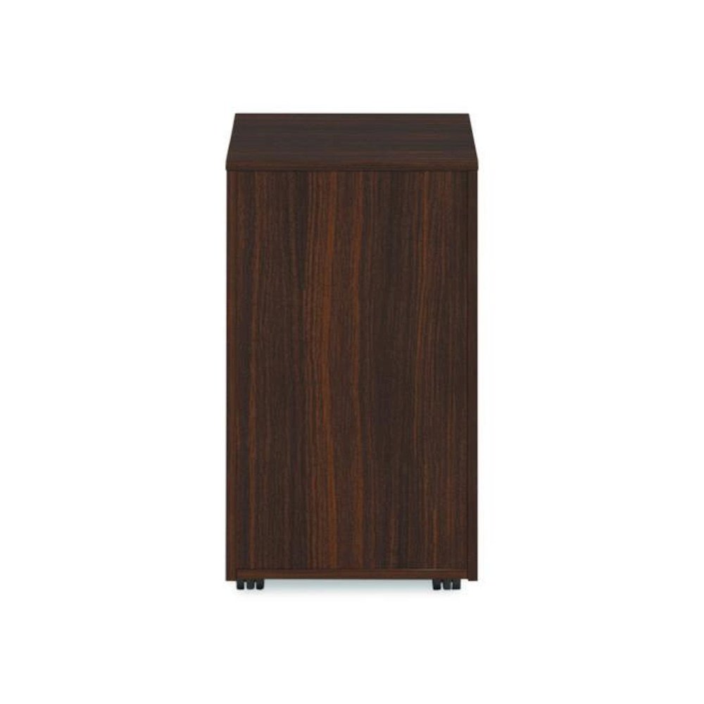 Alera Seville Series Mobile Pedestal, Left/Right, 3-Drawer: Box/Box/File, Legal, Mahogany, 15" x 18" x 27". Picture 4