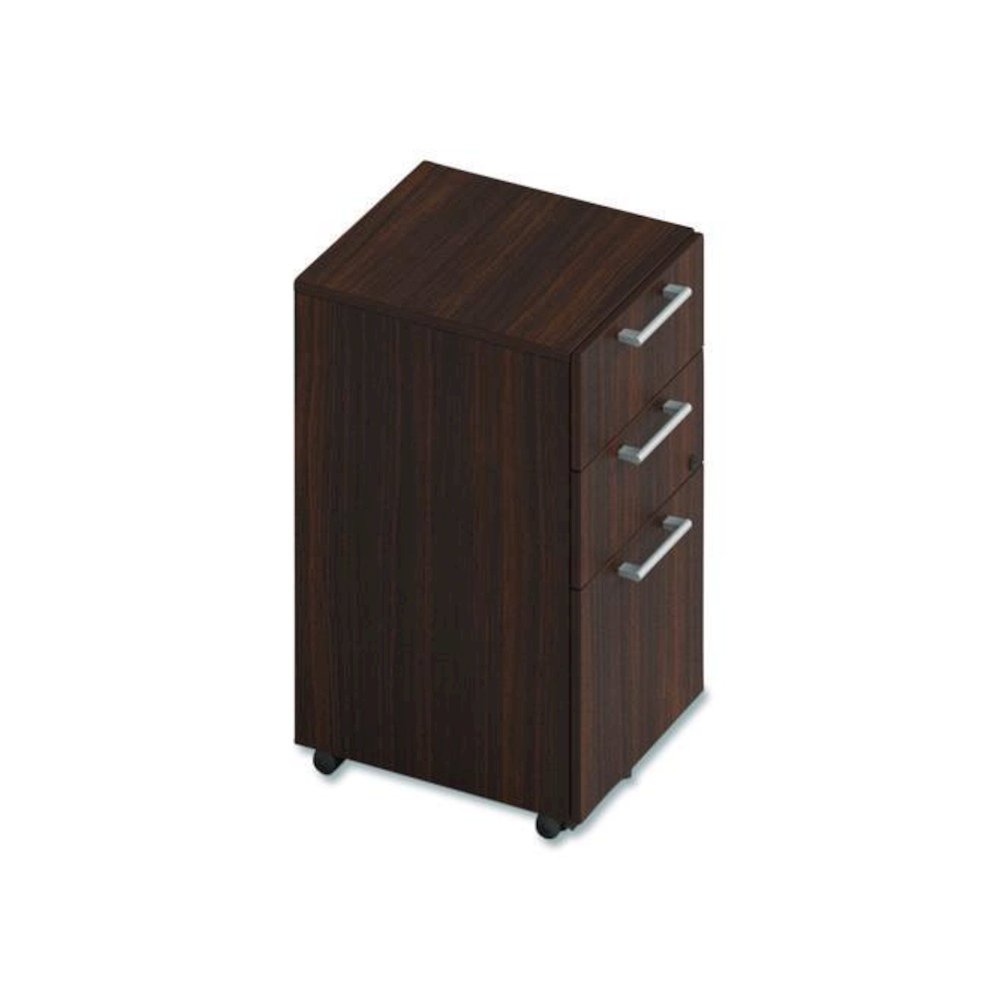 Alera Seville Series Mobile Pedestal, Left/Right, 3-Drawer: Box/Box/File, Legal, Mahogany, 15" x 18" x 27". Picture 5