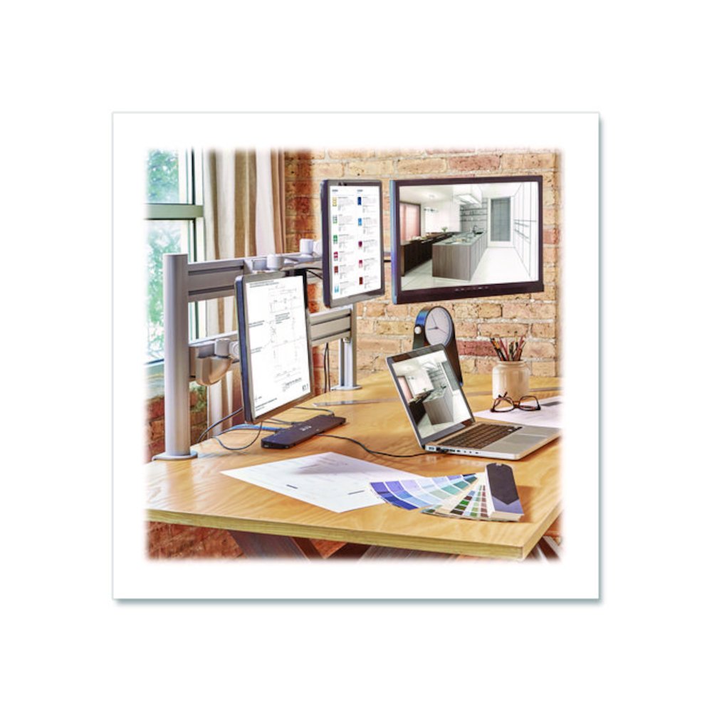 Slat Rail for Slat Wall System for 32" TVs, 3.39w x 1.8d x 41h, Silver, Supports 33 lb. Picture 6
