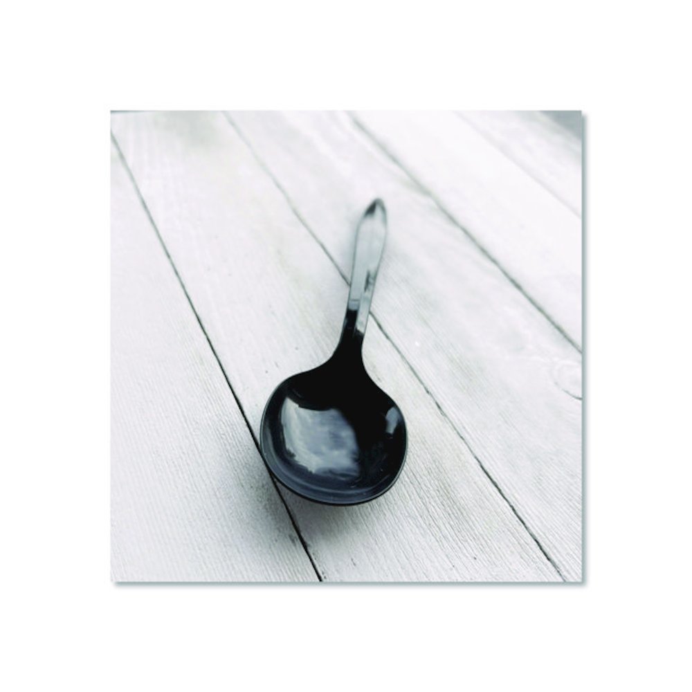 Heavyweight Polypropylene Cutlery, Soup Spoon, Plastic, Black, 1,000/Carton. Picture 4