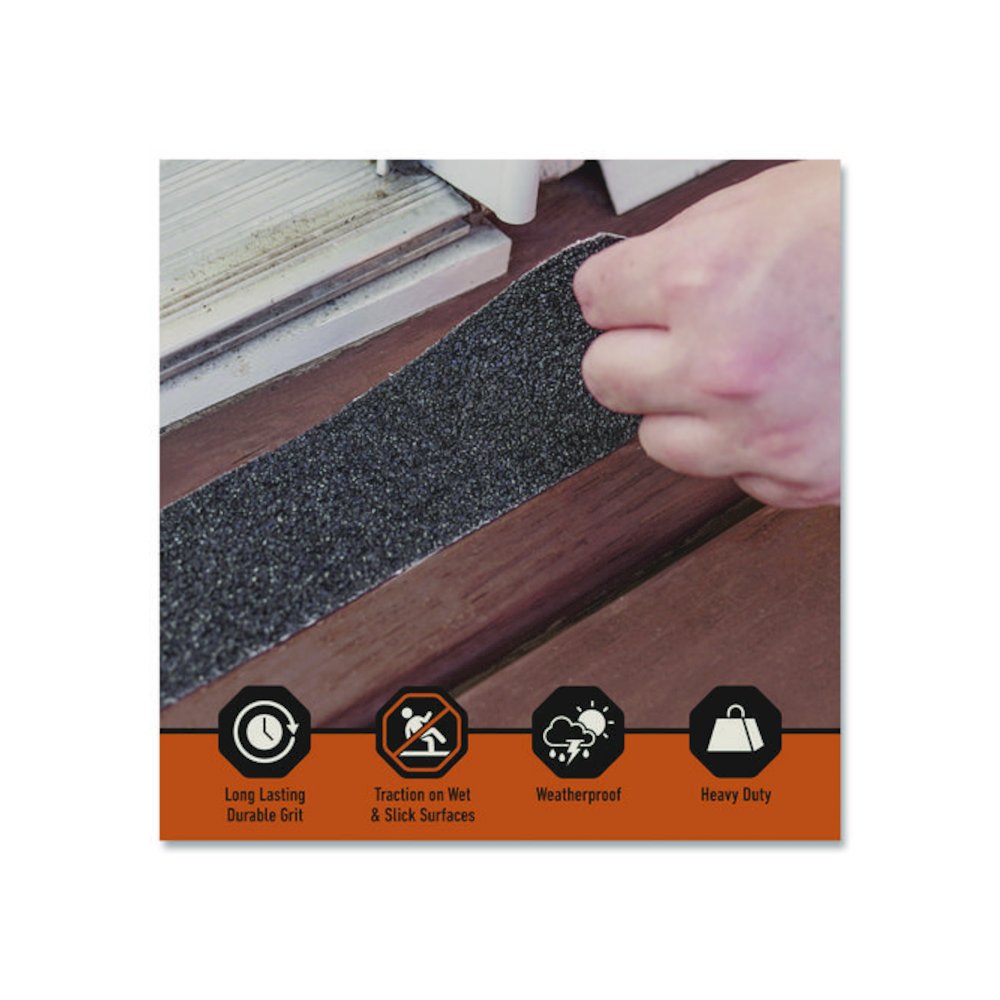 Tread Tape, 3" Core, 2" x 10 ft, Black. Picture 4