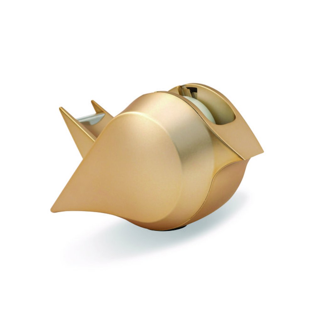 Bird Desktop Tape Dispenser, 1" Core, Metallic Gold. Picture 2