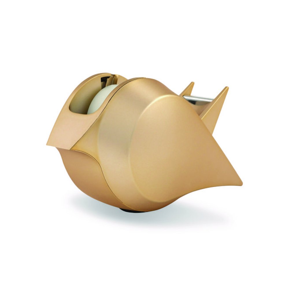 Bird Desktop Tape Dispenser, 1" Core, Metallic Gold. Picture 3