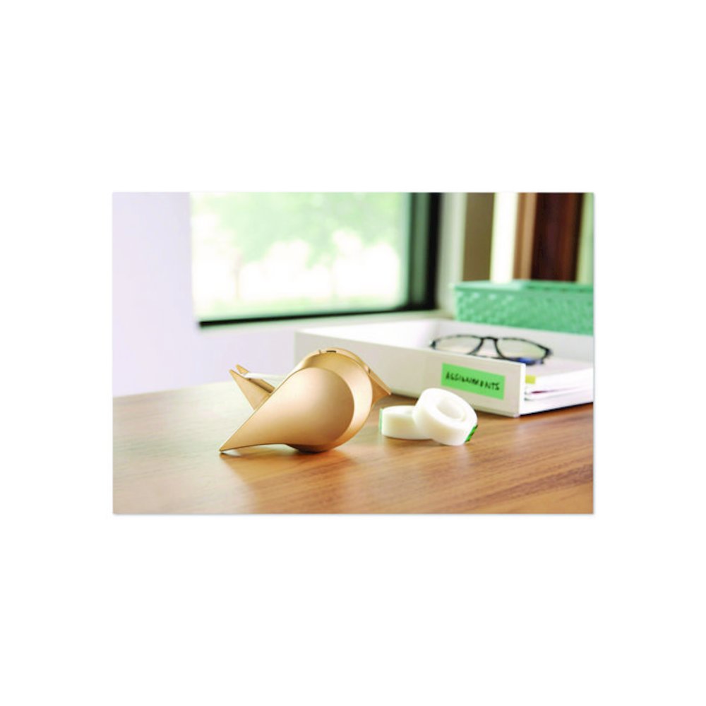 Bird Desktop Tape Dispenser, 1" Core, Metallic Gold. Picture 7