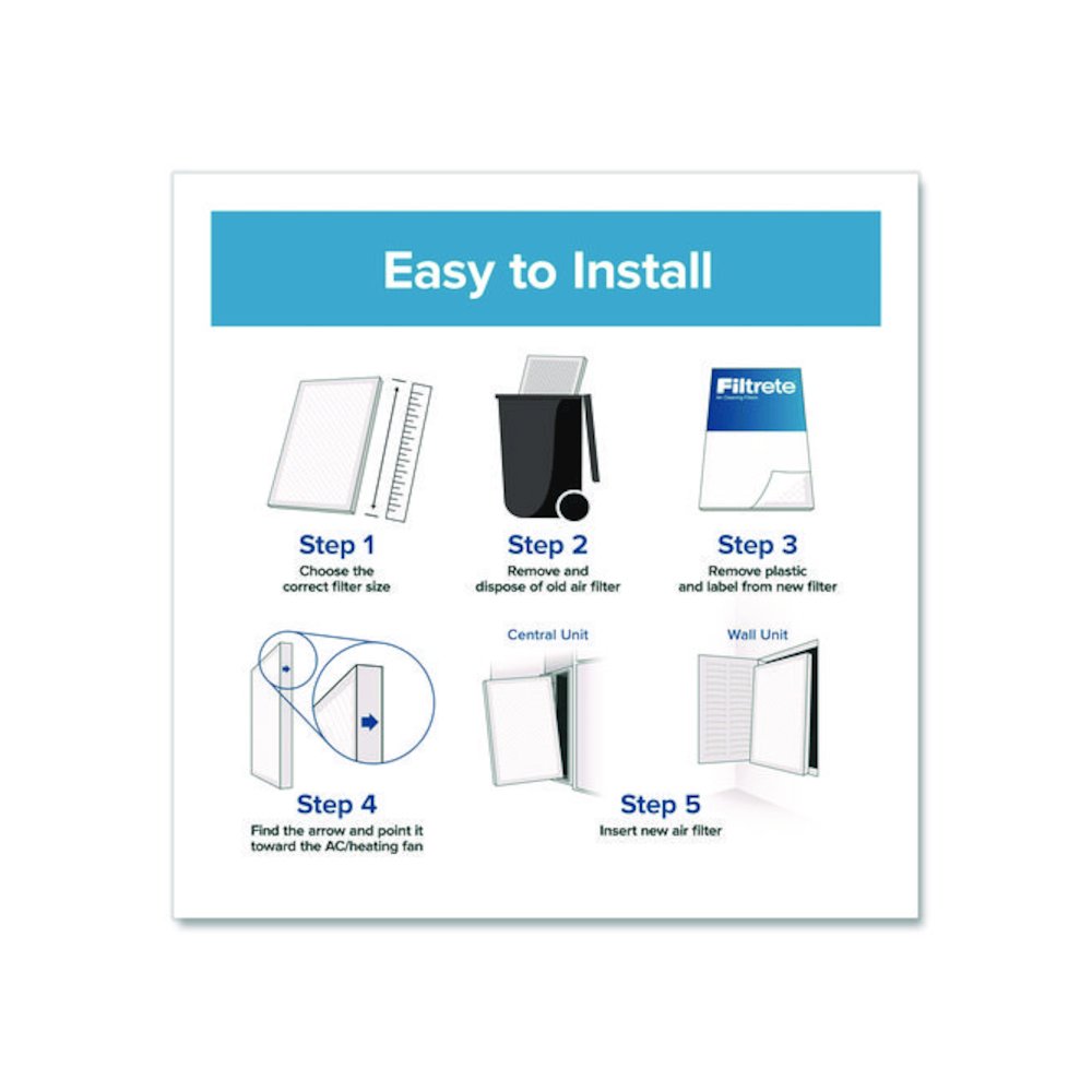 Premium Allergen, Bacteria and Virus Air Filter, MERV 13, MPR 1900, 16 x 25, 4/Carton. Picture 7