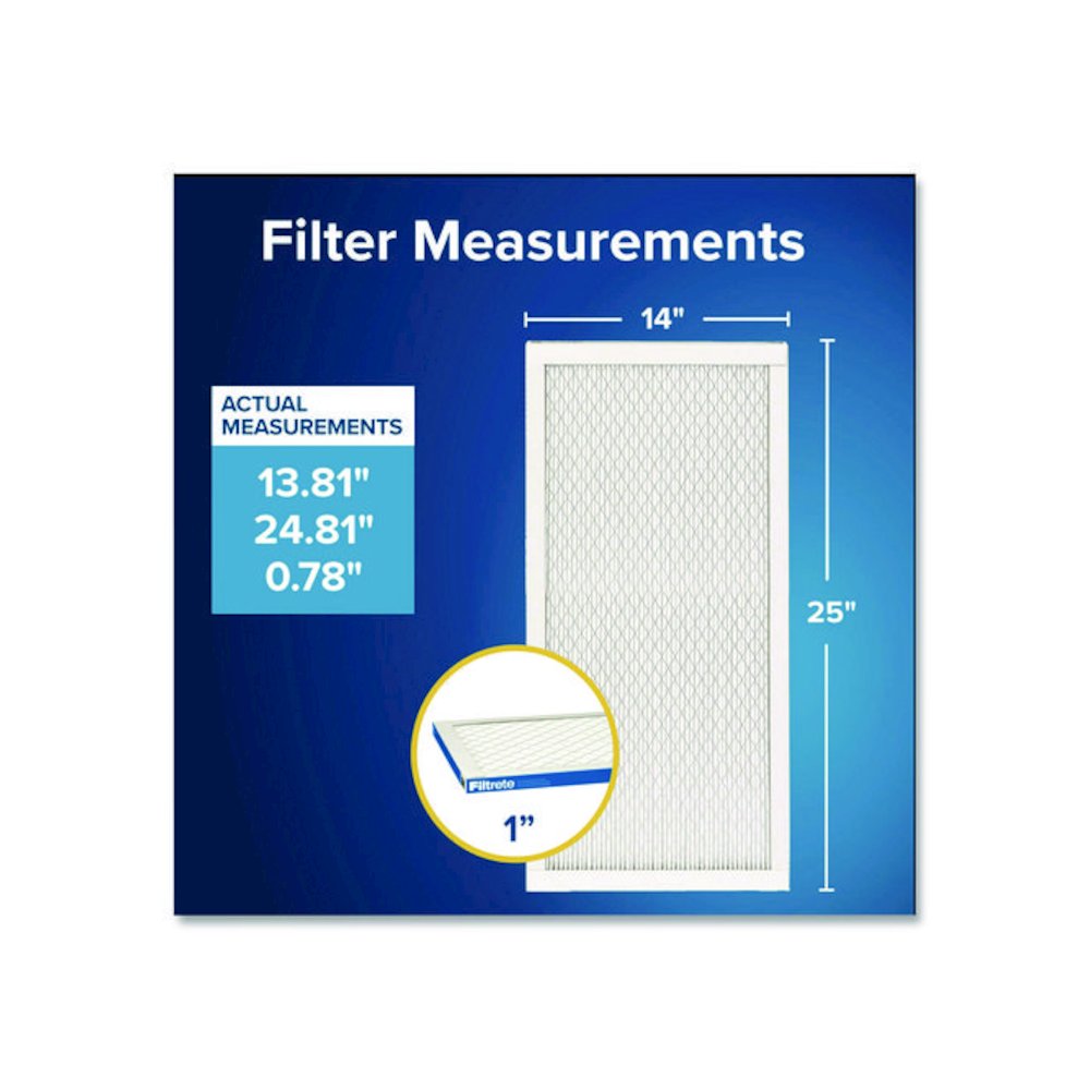 Premium Allergen, Bacteria and Virus Air Filter, MERV 13, MPR 1900, 14 x 25, 4/Carton. Picture 2