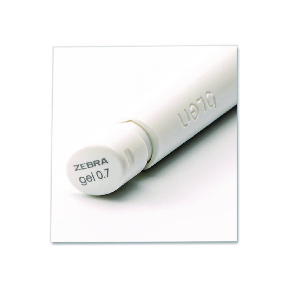 bLen Gel Pen, Medium 0.7 mm, Black; Blue Ink, White; Black Barrel, 6/Pack. Picture 3
