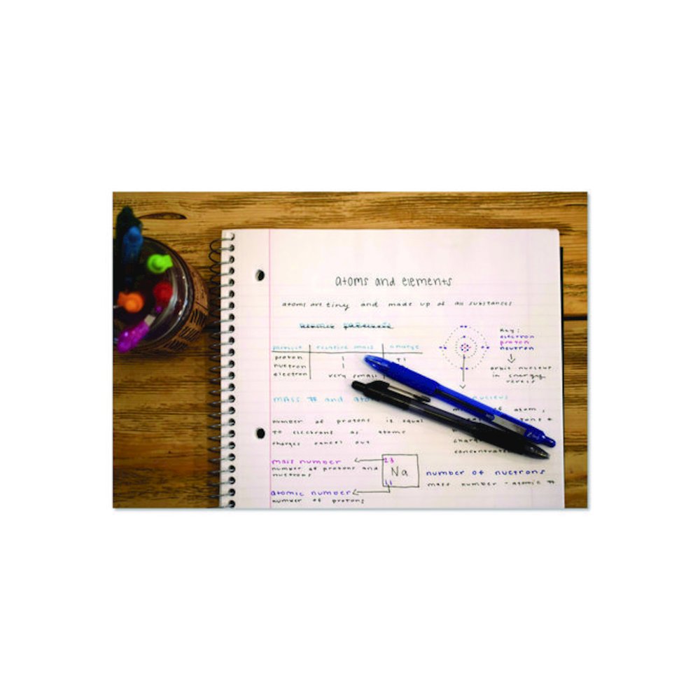 Z-Grip Ballpoint Pen, Retractable, Medium, 1 mm, Black Ink, Clear/Black Barrel, 96/Pack. Picture 3