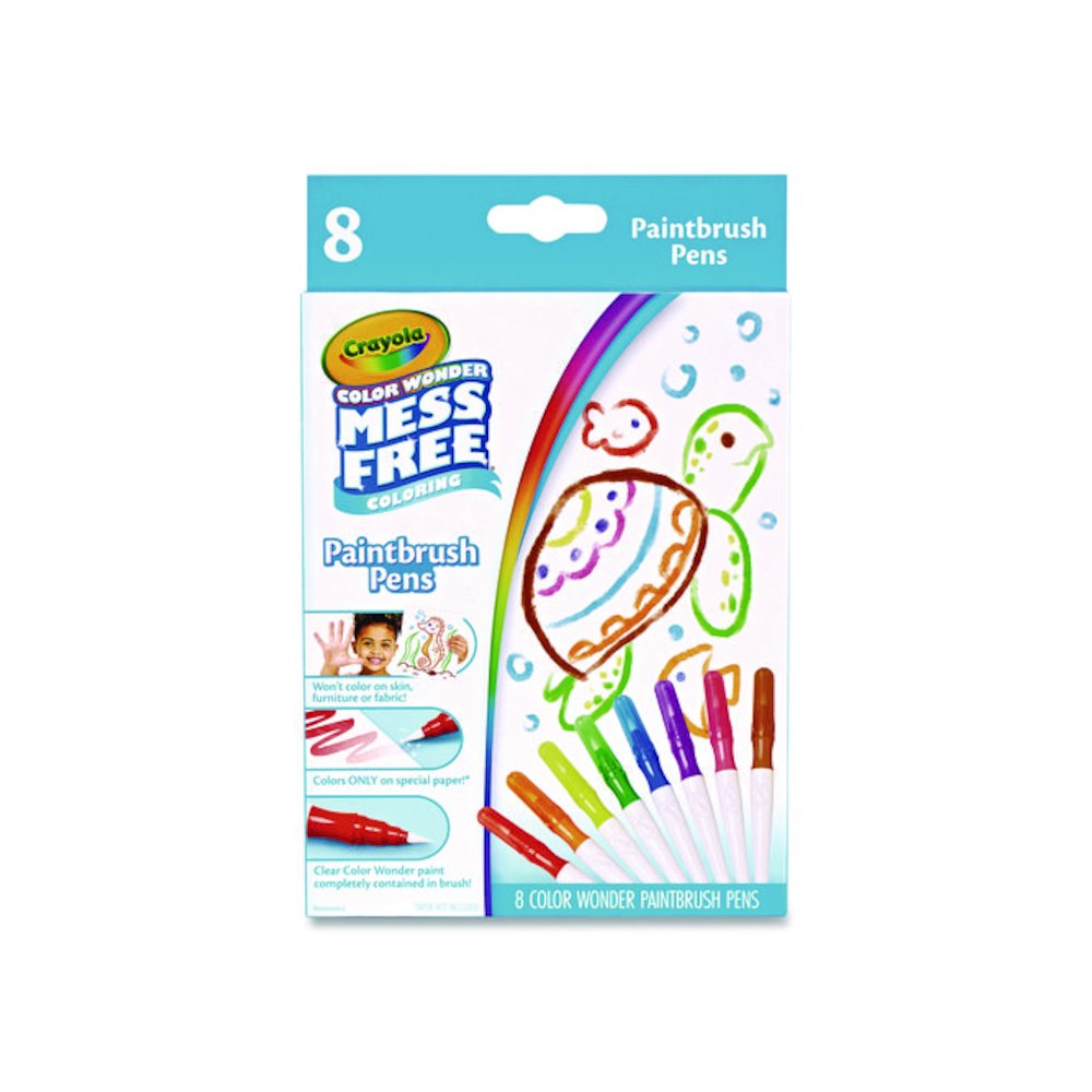 Color Wonder Paintbrush Pens, Assorted Colors, 8/Pack. Picture 1