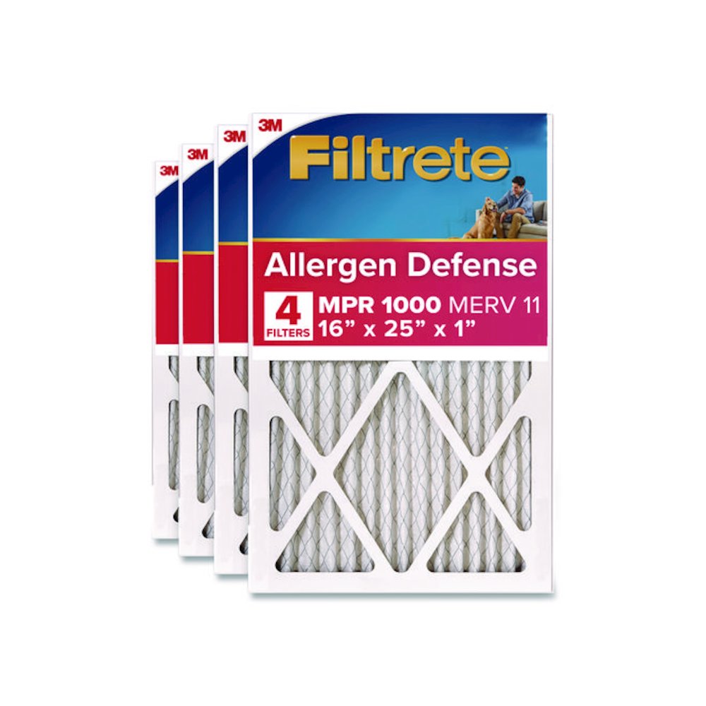 Allergen Defense Air Filter, MERV 11, MPR 1000, 16 x 25, 4/Carton. Picture 1