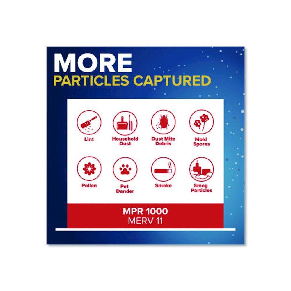 Allergen Defense Air Filter, MERV 11, MPR 1000, 14 x 25, 4/Carton. Picture 5