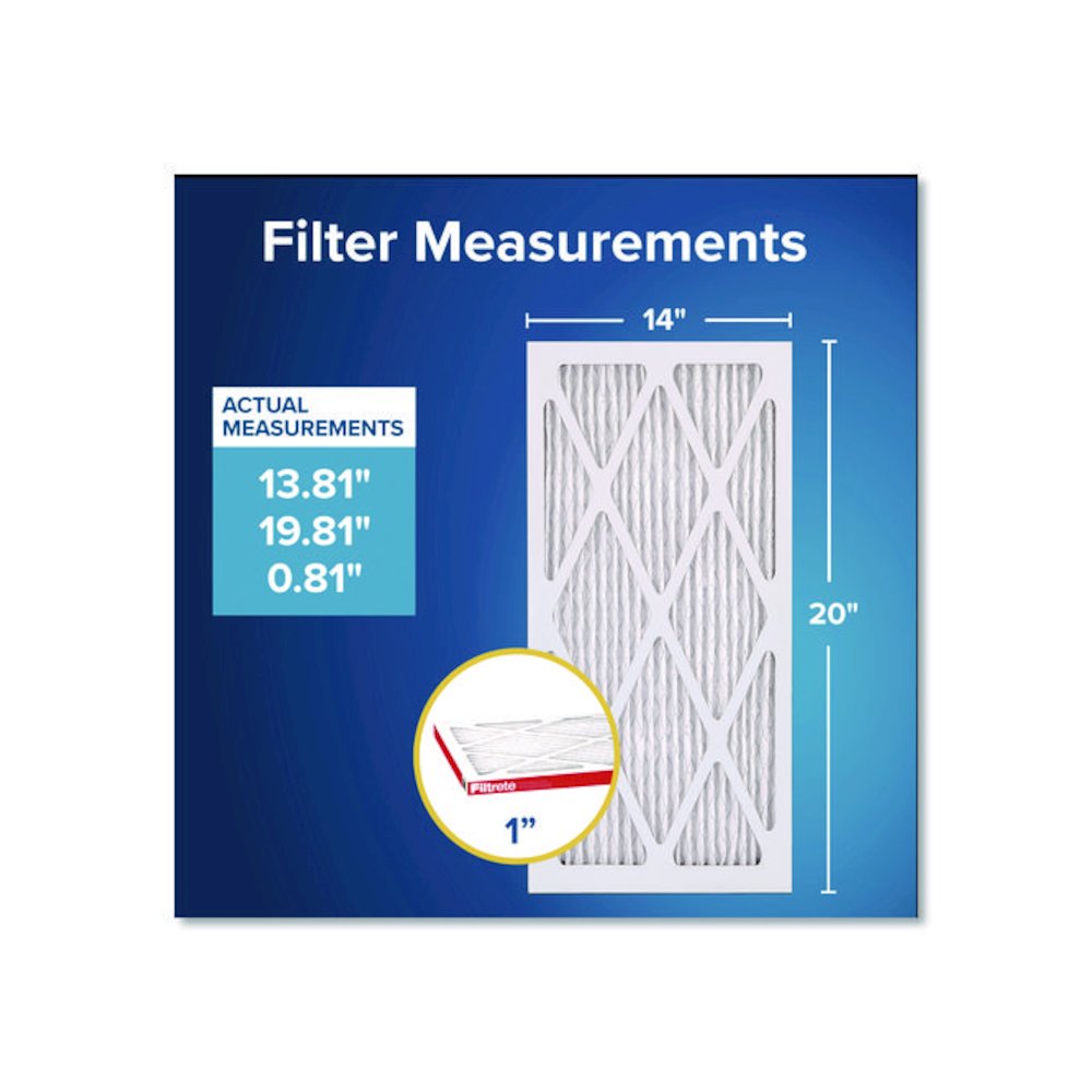 Allergen Defense Air Filter, MERV 11, MPR 1000, 14 x 20, 4/Carton. Picture 2