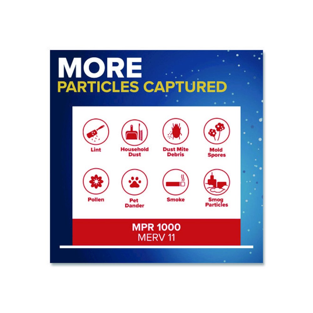 Allergen Defense Air Filter, MERV 11, MPR 1000, 18 x 24, 4/Carton. Picture 6