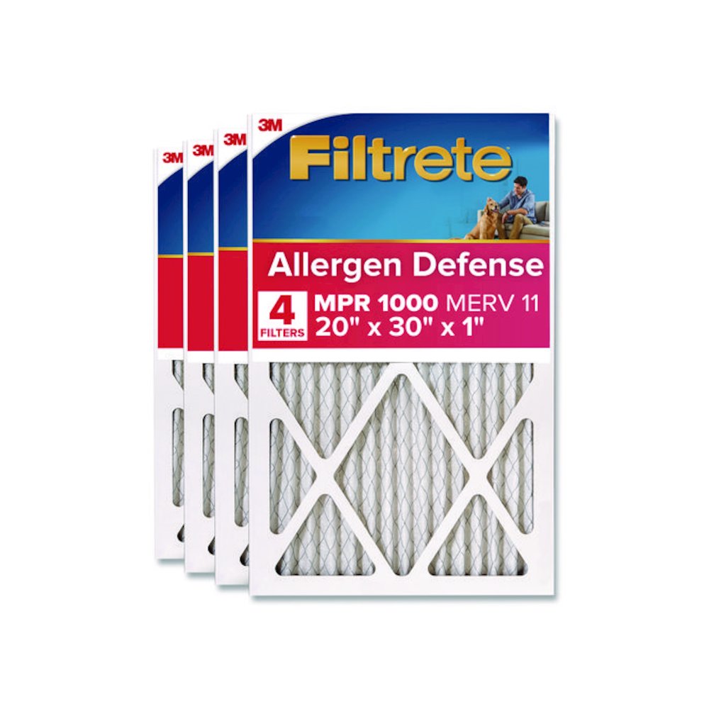 Allergen Defense Air Filter, MERV 11, MPR 1000, 20 x 30, 4/Carton. Picture 1