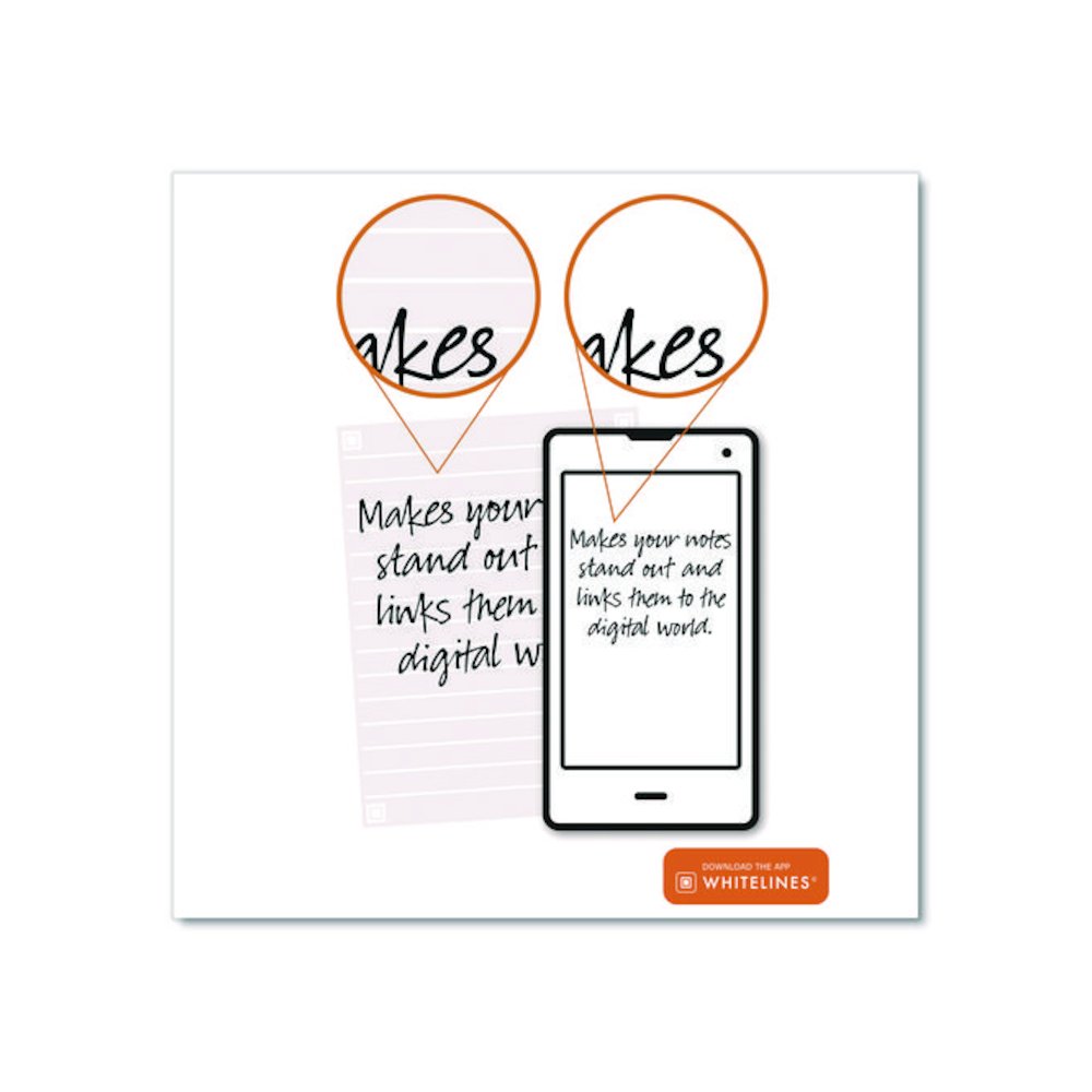 Whitelines Notebook, Quadrille Rule (5 sq/in), Gray/Orange Cover, (70) 11 x 8.5 Sheets. Picture 2