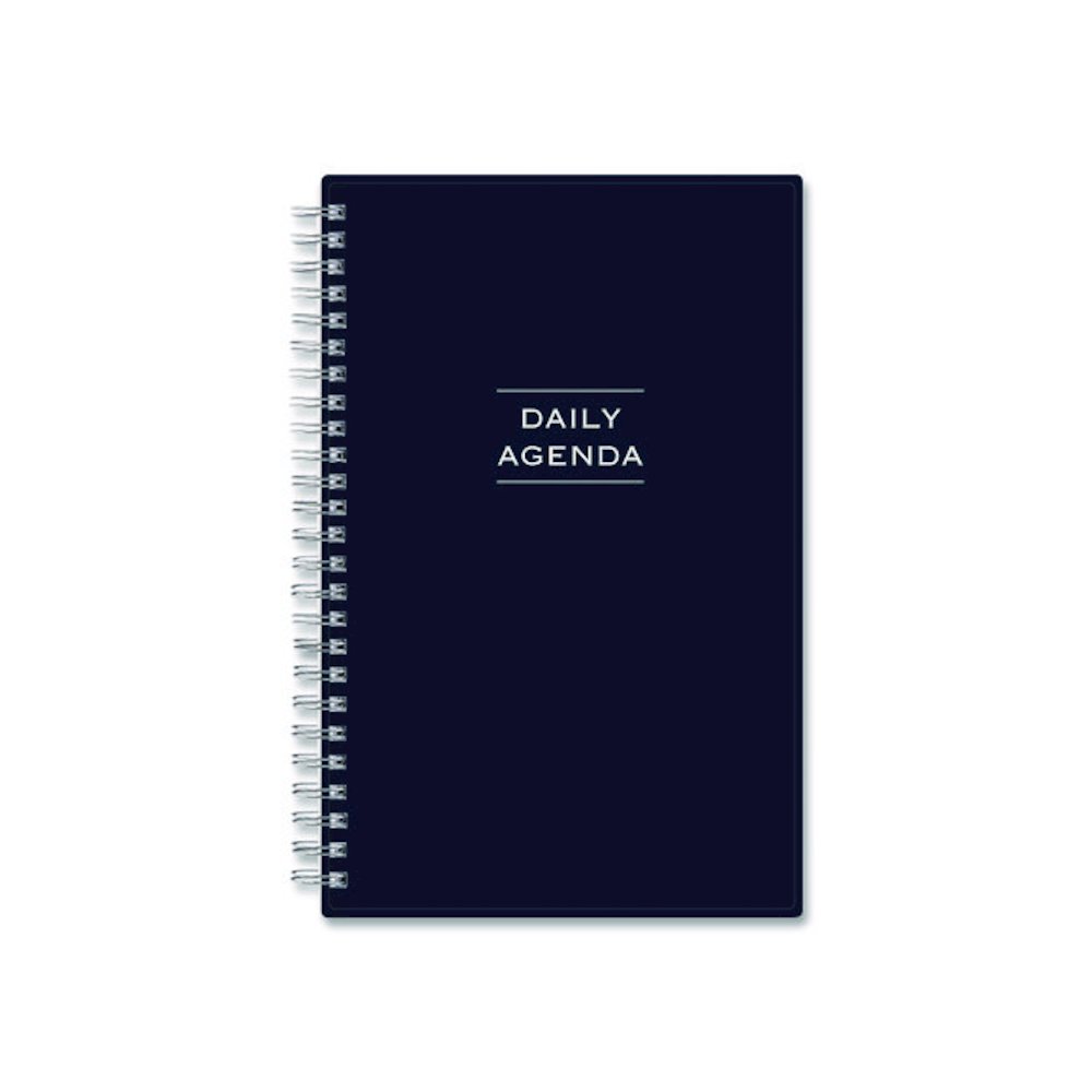 Perpetual Daily Planner, 8.5 x 5.5, Blue Cover, 52 Weeks: Undated. Picture 2