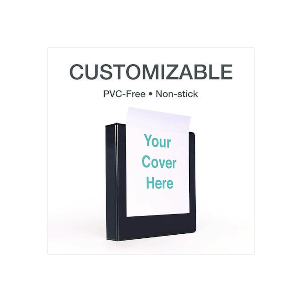 Premier Easy Open ClearVue Locking Slant-D Ring Binder, 3 Rings, 1.5" Capacity, 11 x 8.5, Black. Picture 7