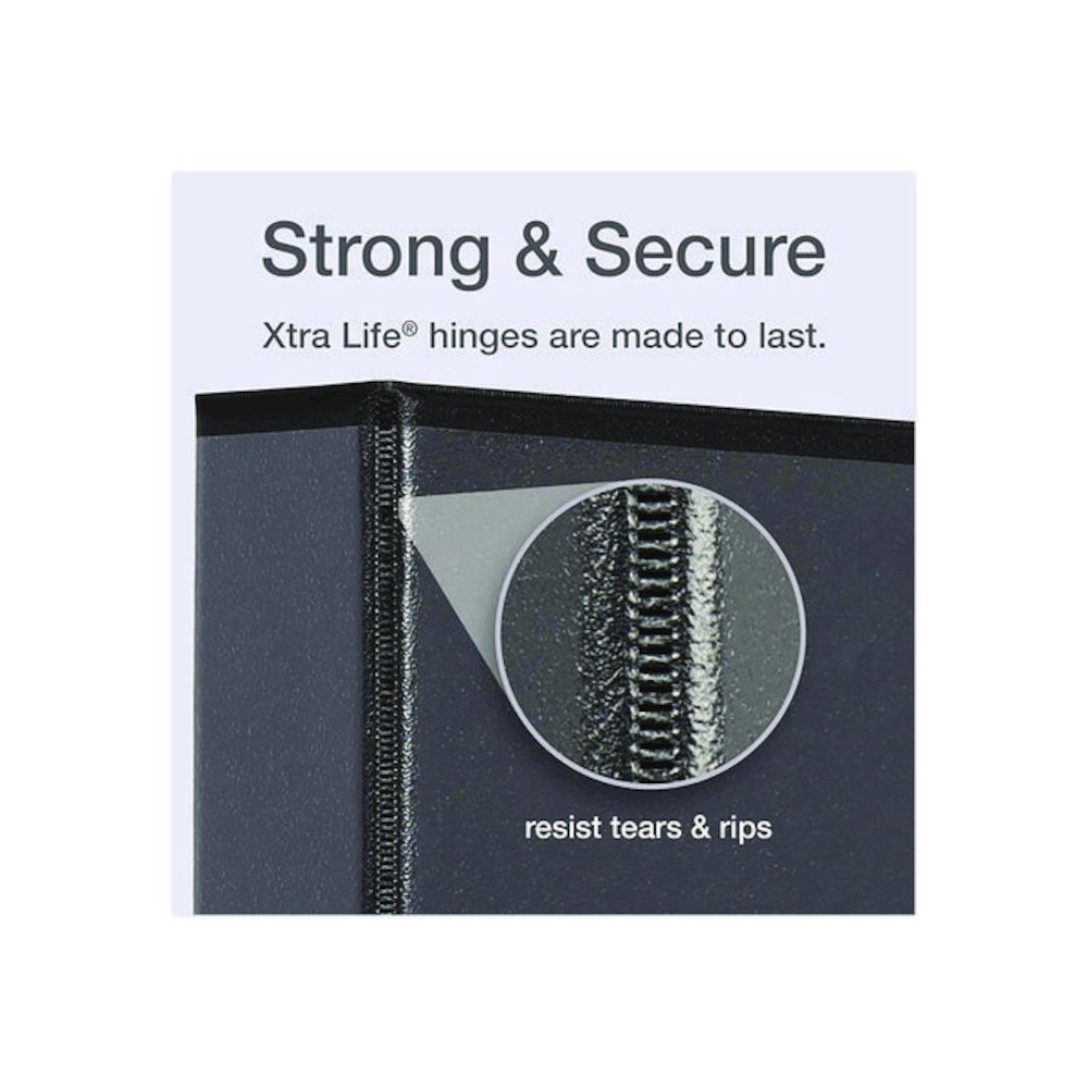 Premier Easy Open ClearVue Locking Slant-D Ring Binder, 3 Rings, 2" Capacity, 11 x 8.5, Black. Picture 4