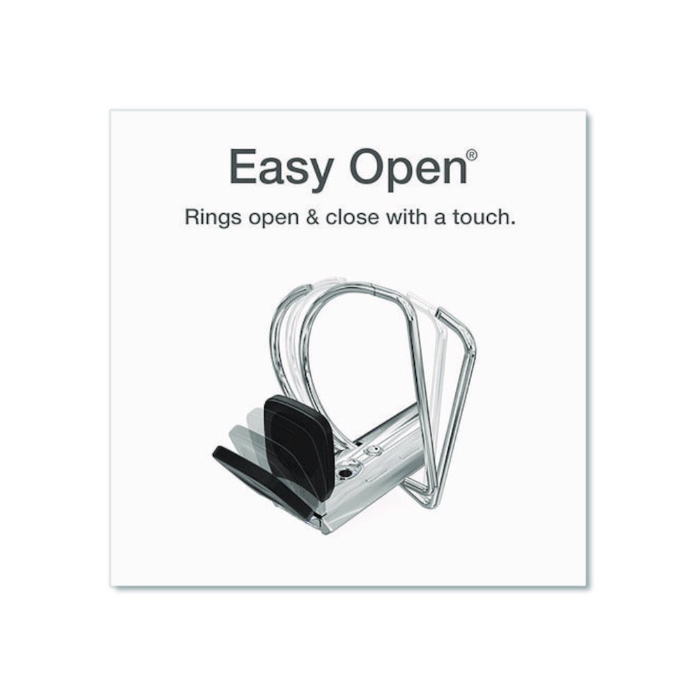 Premier Easy Open ClearVue Locking Slant-D Ring Binder, 3 Rings, 3" Capacity, 11 x 8.5, Black. Picture 3