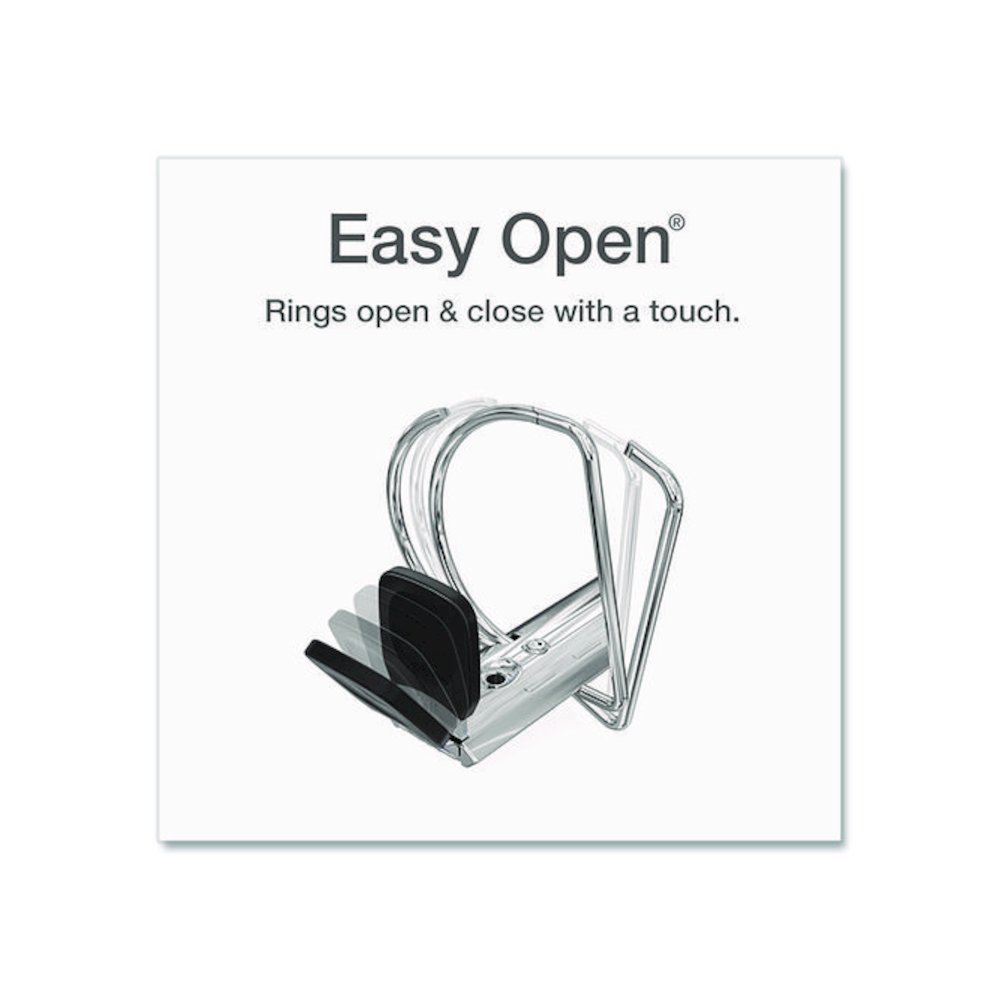 Premier Easy Open ClearVue Locking Slant-D Ring Binder, 3 Rings, 4" Capacity, 11 x 8.5, Black. Picture 3