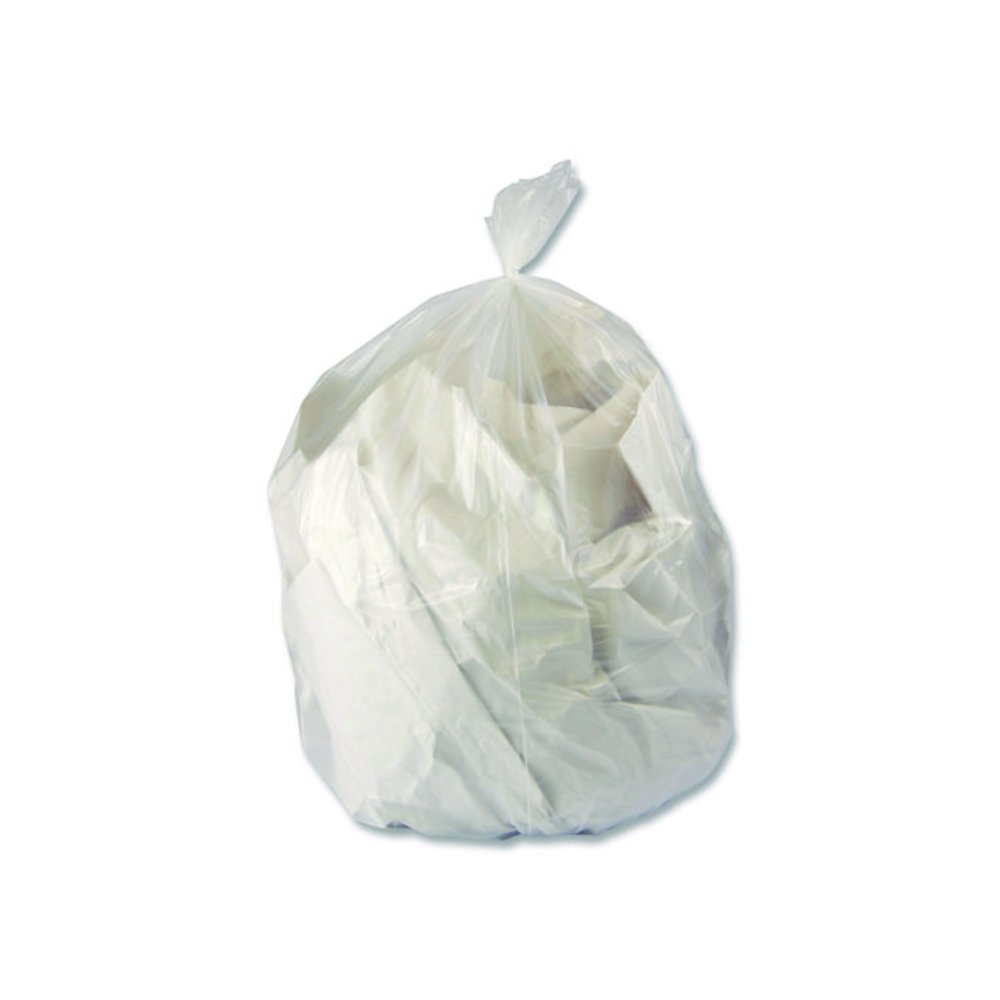 Linear Low-Density Can Liners, 16 gal, 0.5 mil, 24" x 32", Clear, 500/Carton. Picture 1