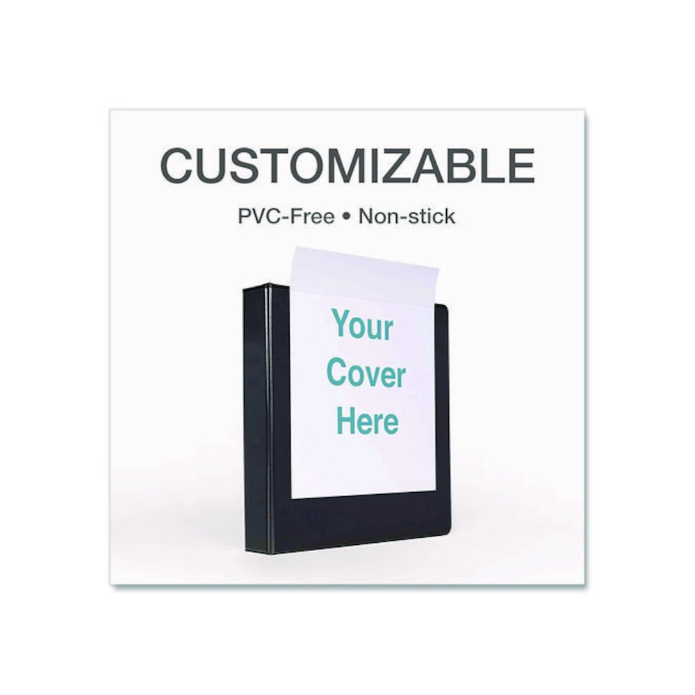 Premier Easy Open ClearVue Locking Slant-D Ring Binder, 3 Rings, 4" Capacity, 11 x 8.5, Black. Picture 7