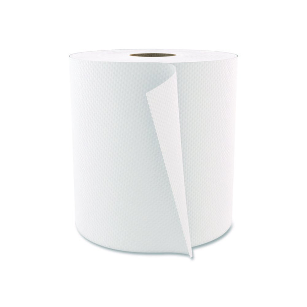 Select Roll Paper Towels, 1-Ply, 7.9" x 800 ft, White, 6 Rolls/Carton. Picture 2