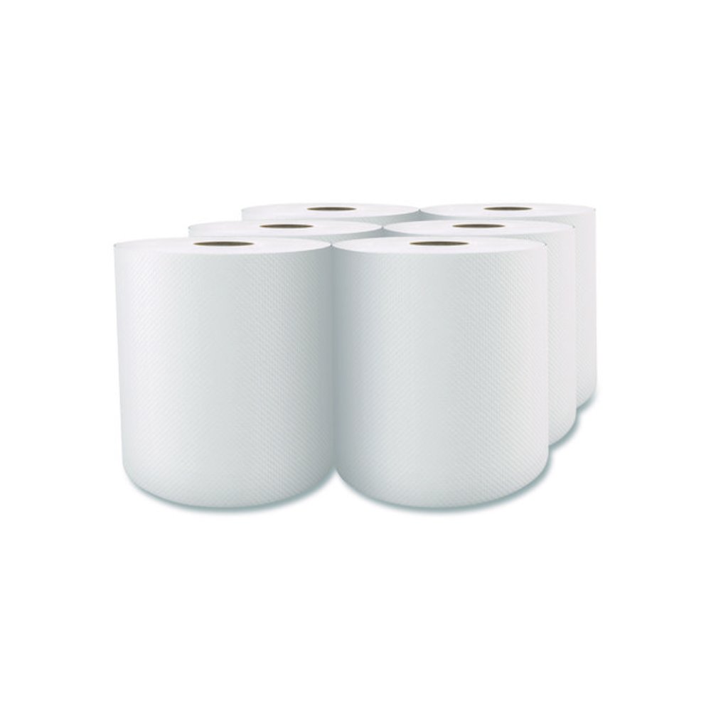 Select Roll Paper Towels, 1-Ply, 7.9" x 800 ft, White, 6 Rolls/Carton. Picture 4
