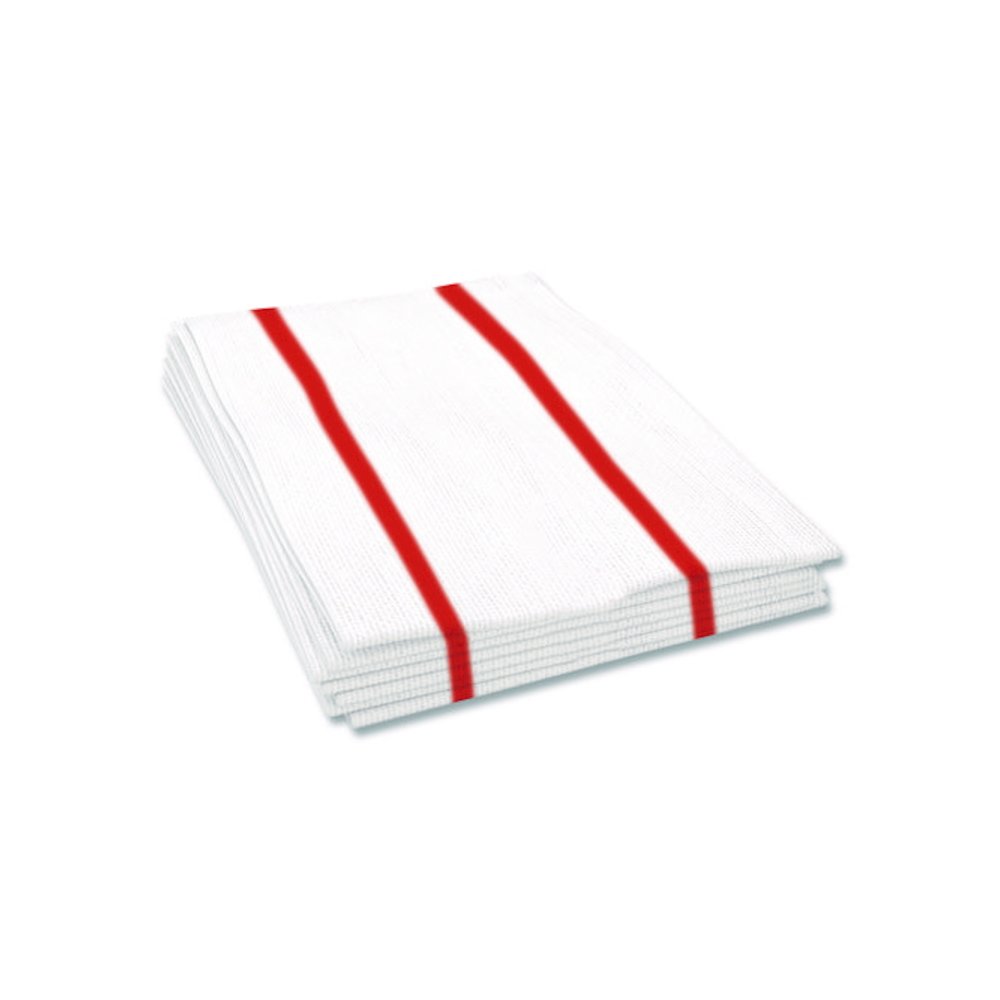 Tuff-Job Guard Antimicrobial Towels, 12 x 21, 1/4 Fold, White/Red, 150/Carton. Picture 2