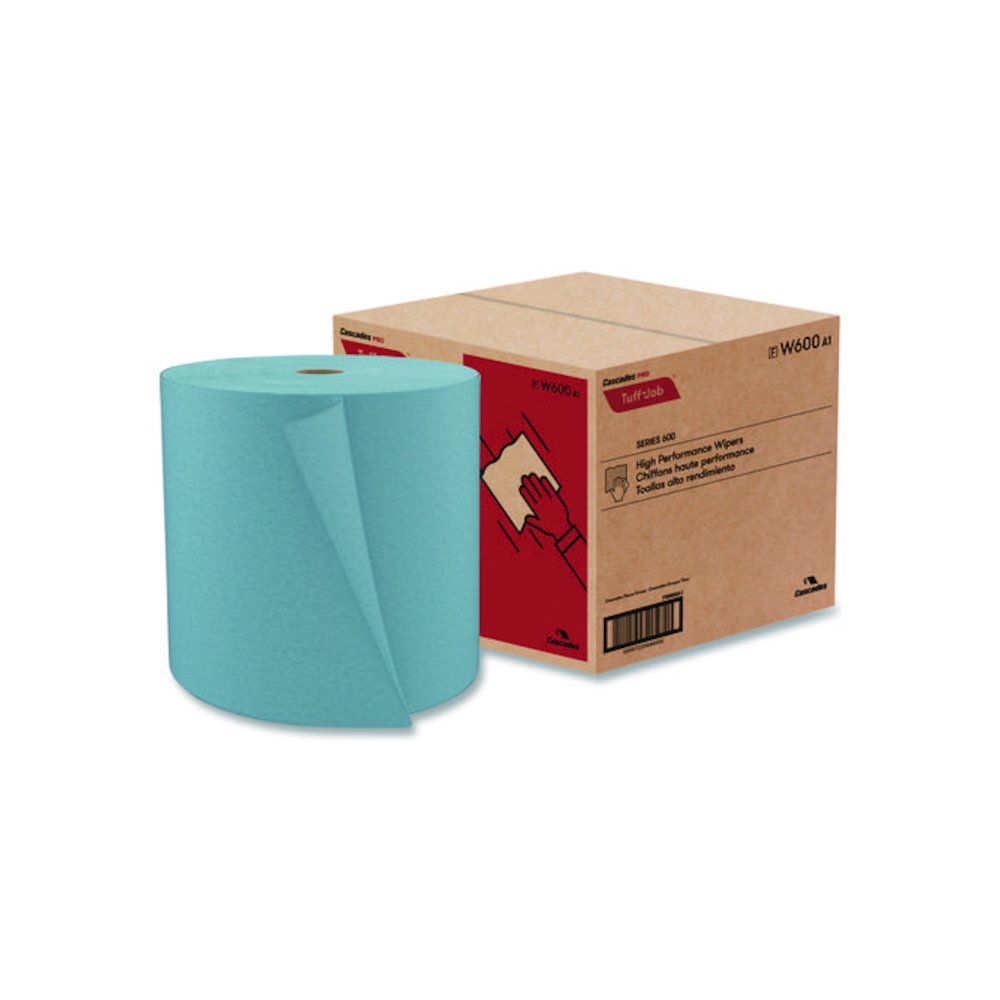 Tuff-Job Spunlace Towels, Blue, Jumbo Roll, 12 x 13, 955/Roll. Picture 1