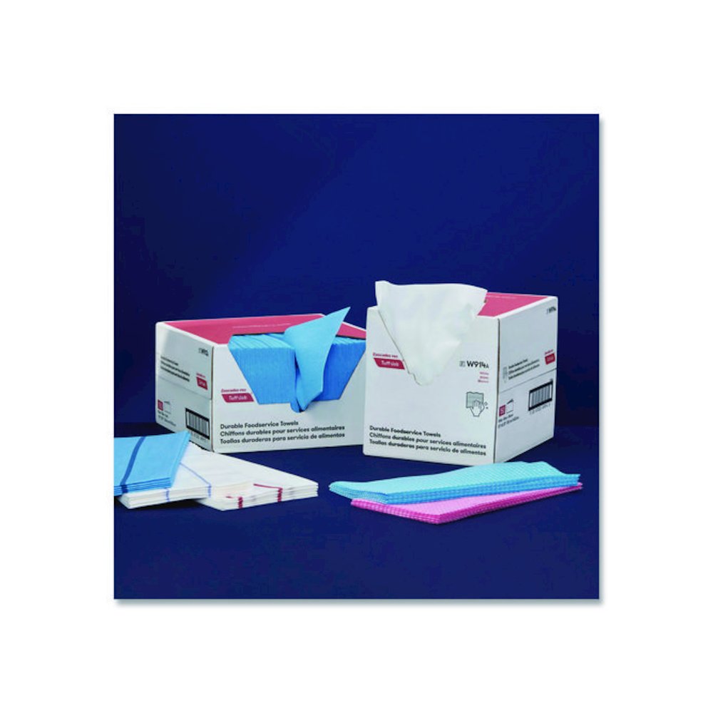 Tuff-Job S900 Antimicrobial Foodservice Towels, 12 x 24, White/Red, 150/Carton. Picture 4