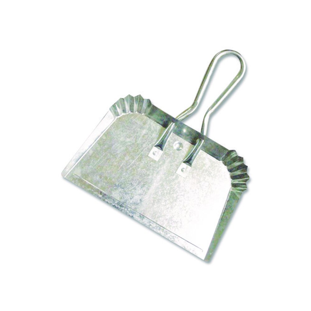 Bulldozer Dust Pan, 17" Wide, Aluminum Handle, Silver. Picture 4