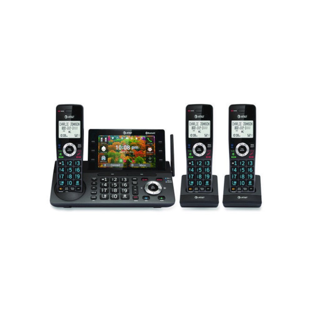 DLP73390 3-Handset Cordless Telephone, Black/Graphite. Picture 1