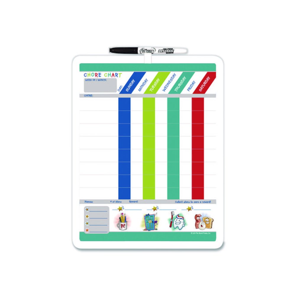 Magnetic Dry-Erase Colors Chore Chart, 11 x 14. Picture 1