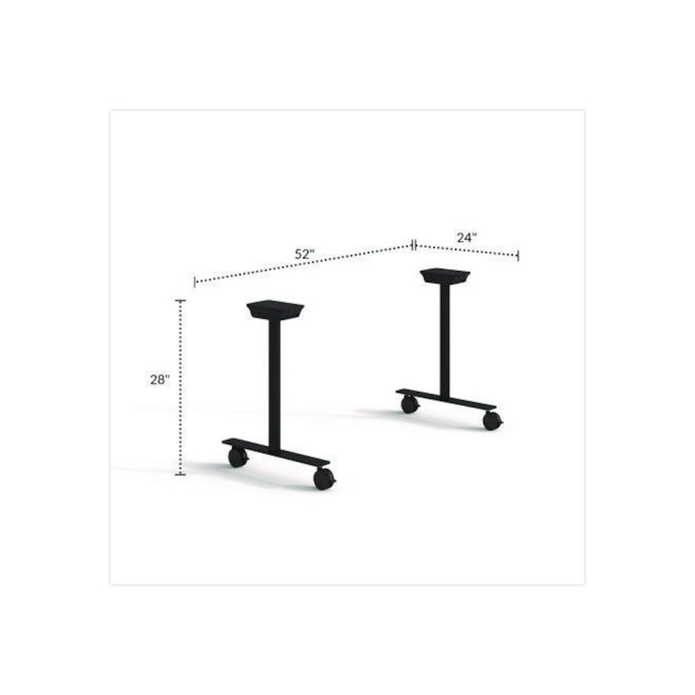 Alera Seville Training Table Base, 23w x 3d x 28h, Black. Picture 2
