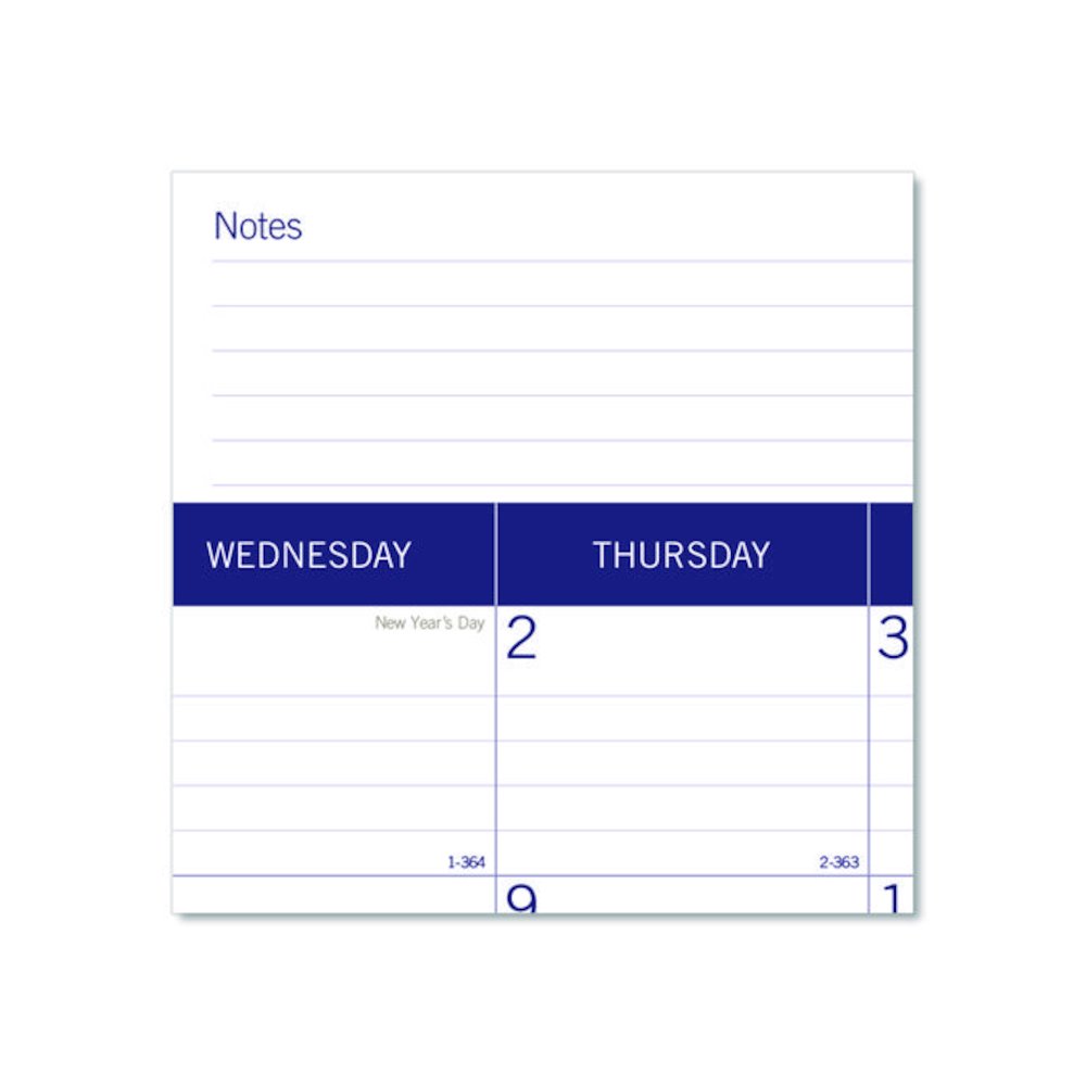 DuraGlobe Monthly Desk Pad Calendar, 22 x 17, White/Blue/Gray Sheets, Black Binding/Corners, 12-Month (Jan to Dec): 2026. Picture 2