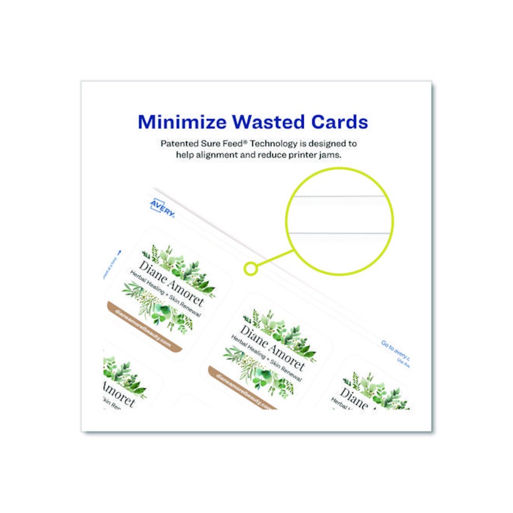 Clean Edge Square Cards, Inkjet, 2.5 x 2.5, 9 Cards/Sheet, 20 Sheets/Pack. Picture 3
