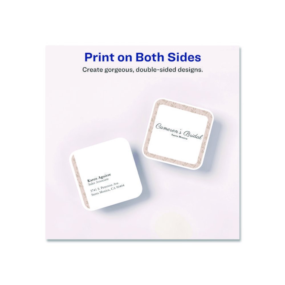 Clean Edge Square Cards, Inkjet, 2.5 x 2.5, 9 Cards/Sheet, 20 Sheets/Pack. Picture 7