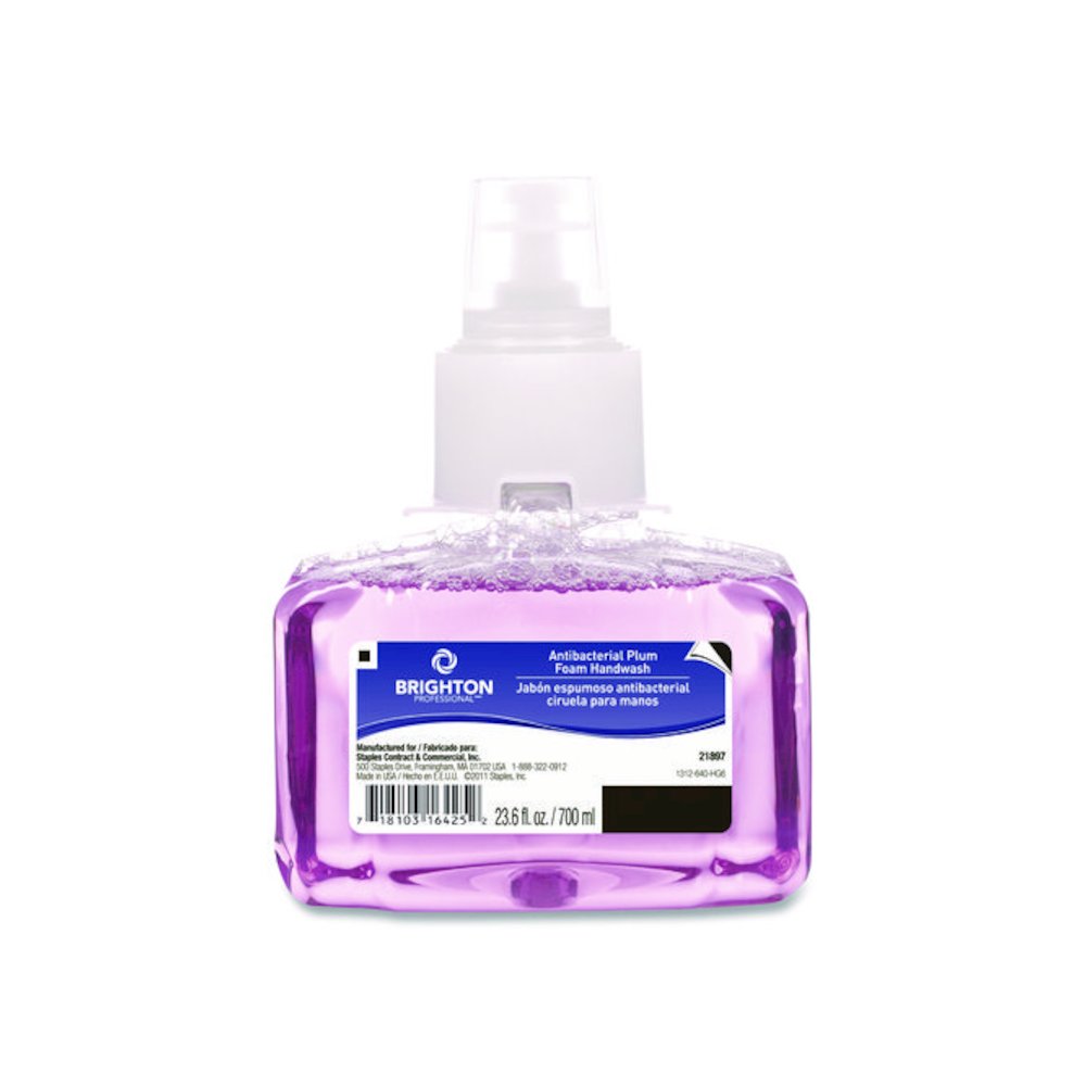 Antibacterial Foaming Hand Soap Refill for LTX Dispenser, Plum Scent, 23.6 oz, 3/Carton. Picture 4