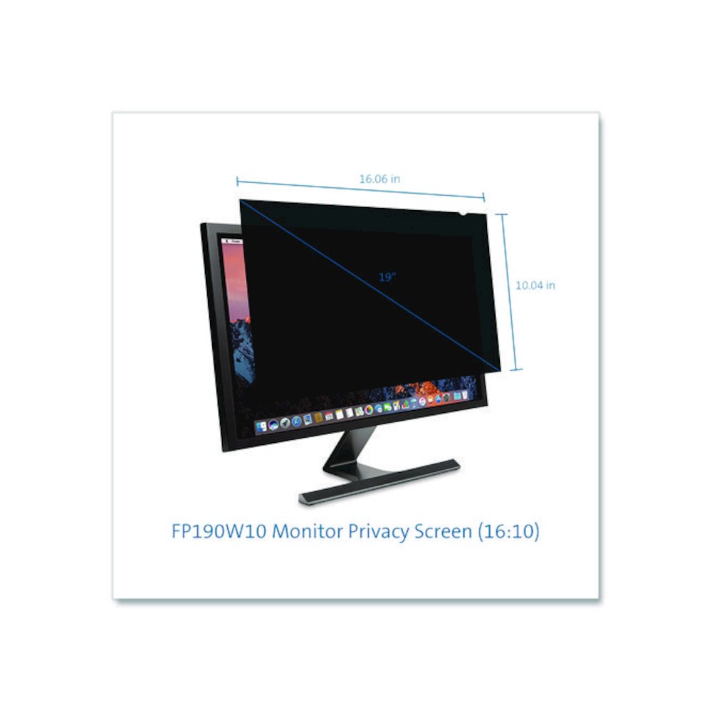 Anti-Glare Reversible Privacy Screen for 19" Widescreen Flat Panel Monitor, 16:10 Aspect Ratio. Picture 2