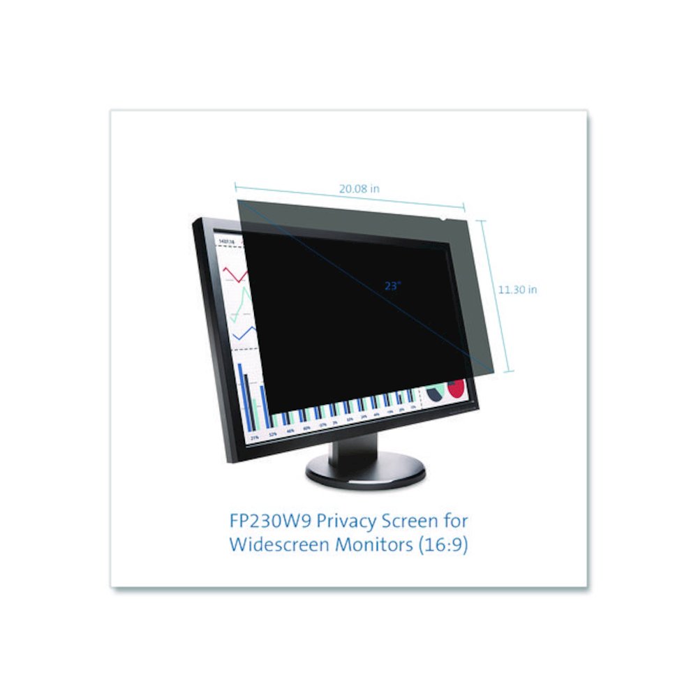 Anti-Glare Reversible Privacy Screen for 23" Widescreen Flat Panel Monitor, 16:9 Aspect Ratio. Picture 2
