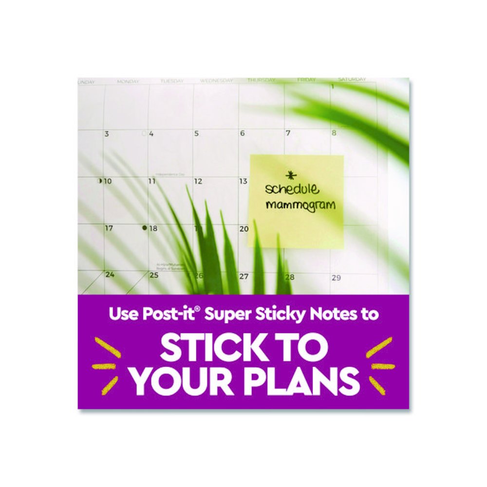 Super Sticky Pads in Canary Yellow, 3 x 3, 90 Sheets/Pad, 10 Pads/Pack. Picture 5