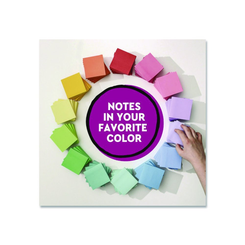 Super Sticky Pads in Energy Boost Collection Colors, 3 x 3, Limeade, 90 Sheets/Pad, 5 Pads/Pack. Picture 6