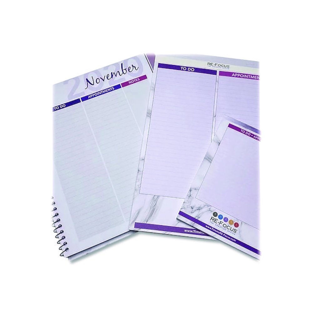 Premium Legal To-Do/Appointment List Pads, List Format, (30) Light Purple/Dark Purple/White Marble 8.5 x 11 Sheets, 2/Pack. Picture 2