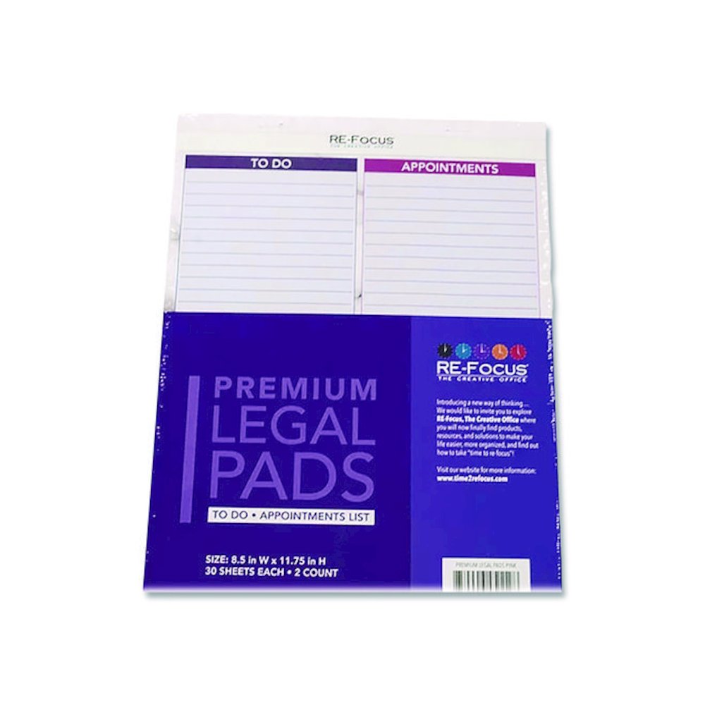 Premium Legal To-Do/Appointment List Pads, List Format, (30) Light Purple/Dark Purple/White Marble 8.5 x 11 Sheets, 2/Pack. Picture 1